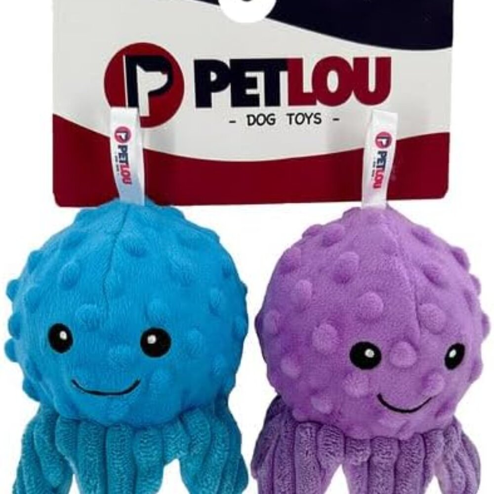 Octopus EZ Squeaky Ball, Set of 2, 4-inch Width